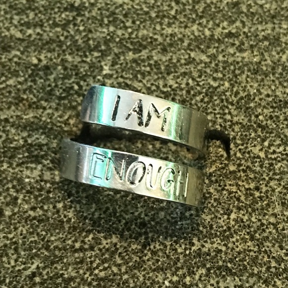 I AM ENOUGH , silver ring . - Picture 4 of 4